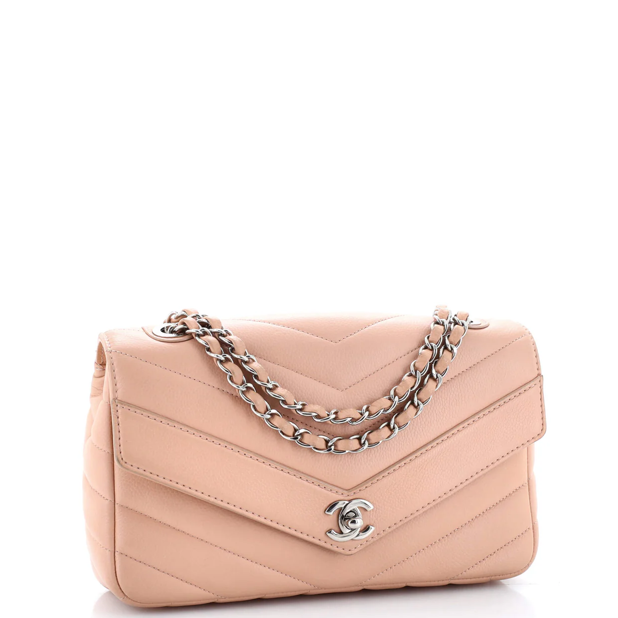 Data Center Envelope Flap Bag Chevron Caviar Large - Deep Luxury