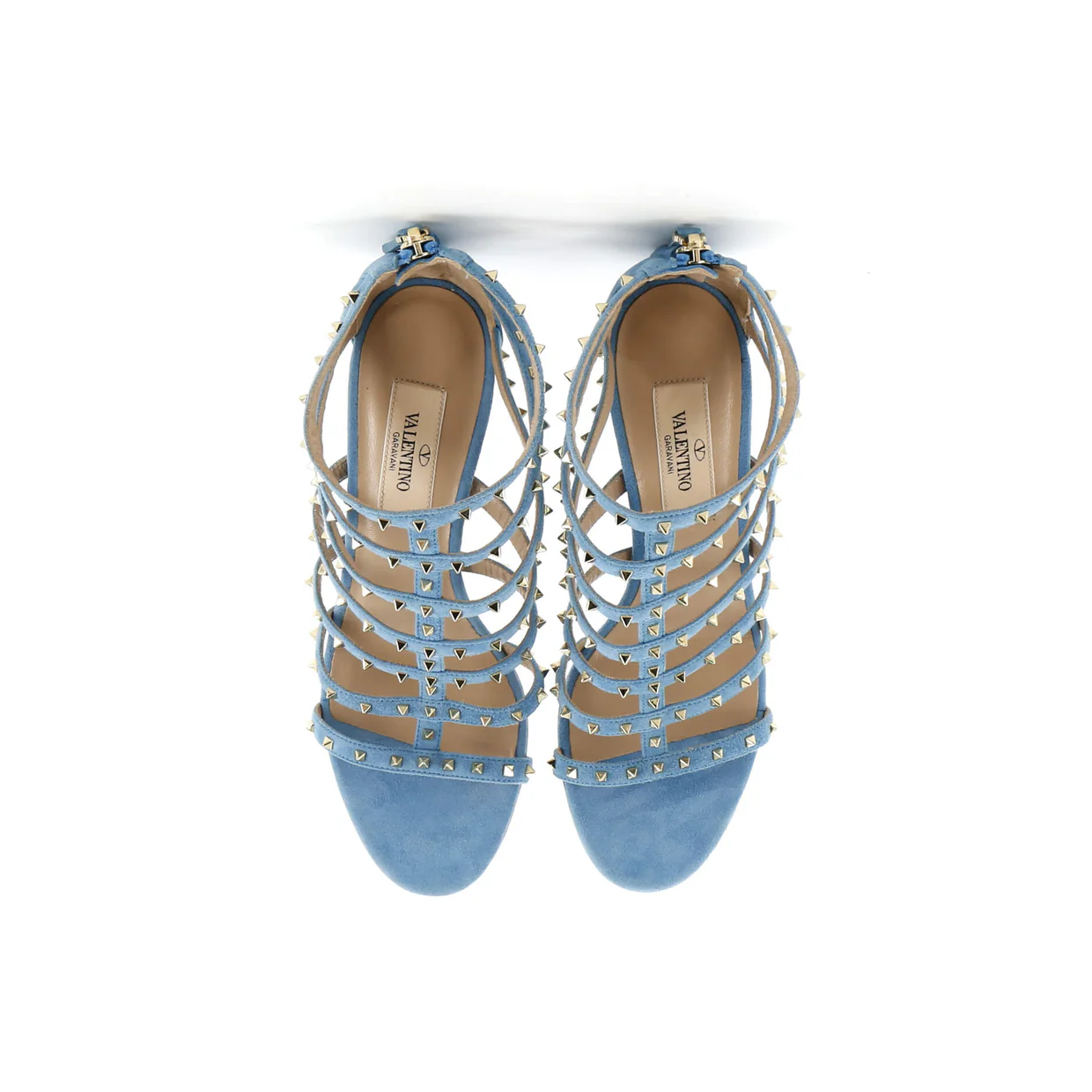 Women's Lovestud Caged Heeled Sandals Suede - Deep Luxury