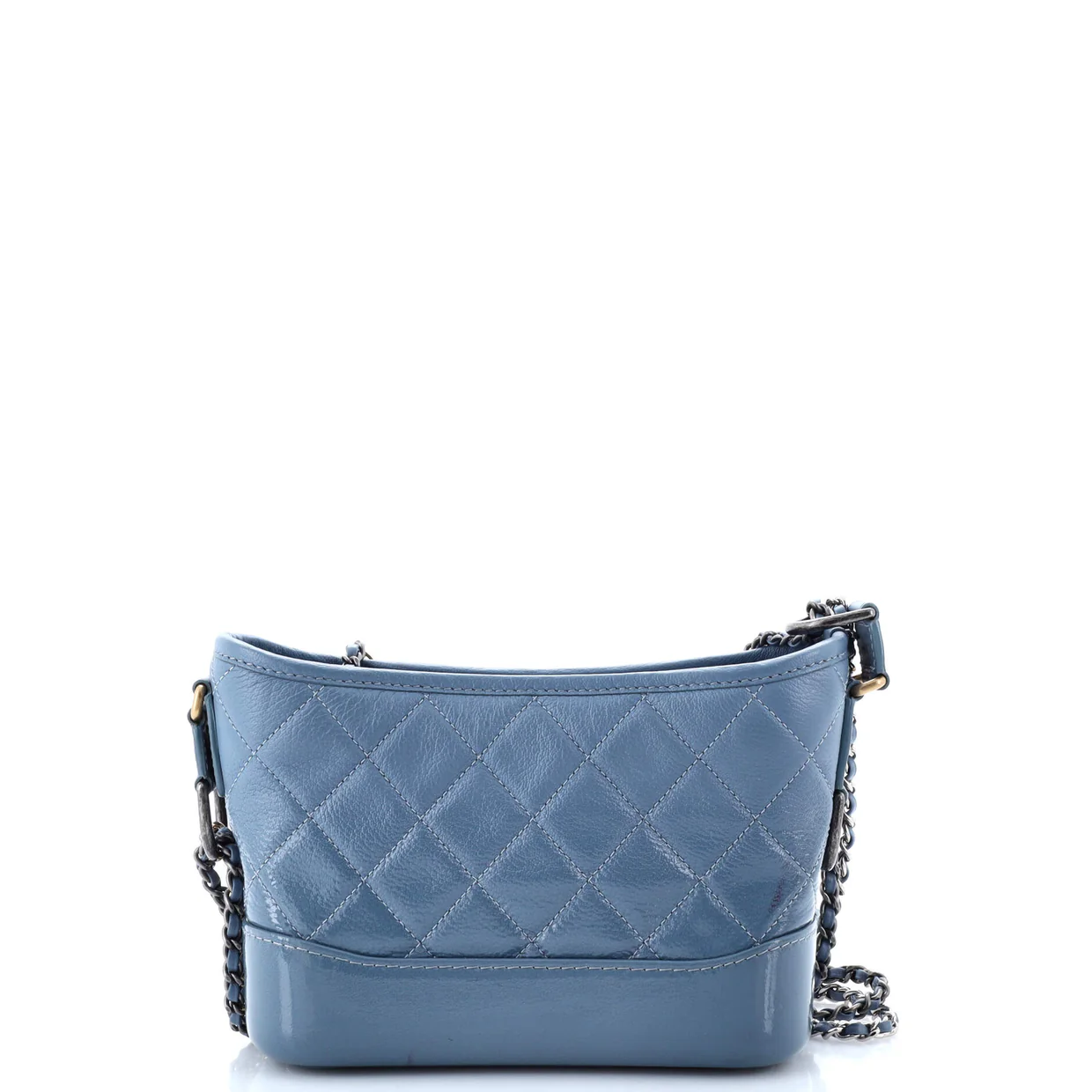 Gabrielle Hobo Quilted Goatskin and Patent Small - Deep Luxury