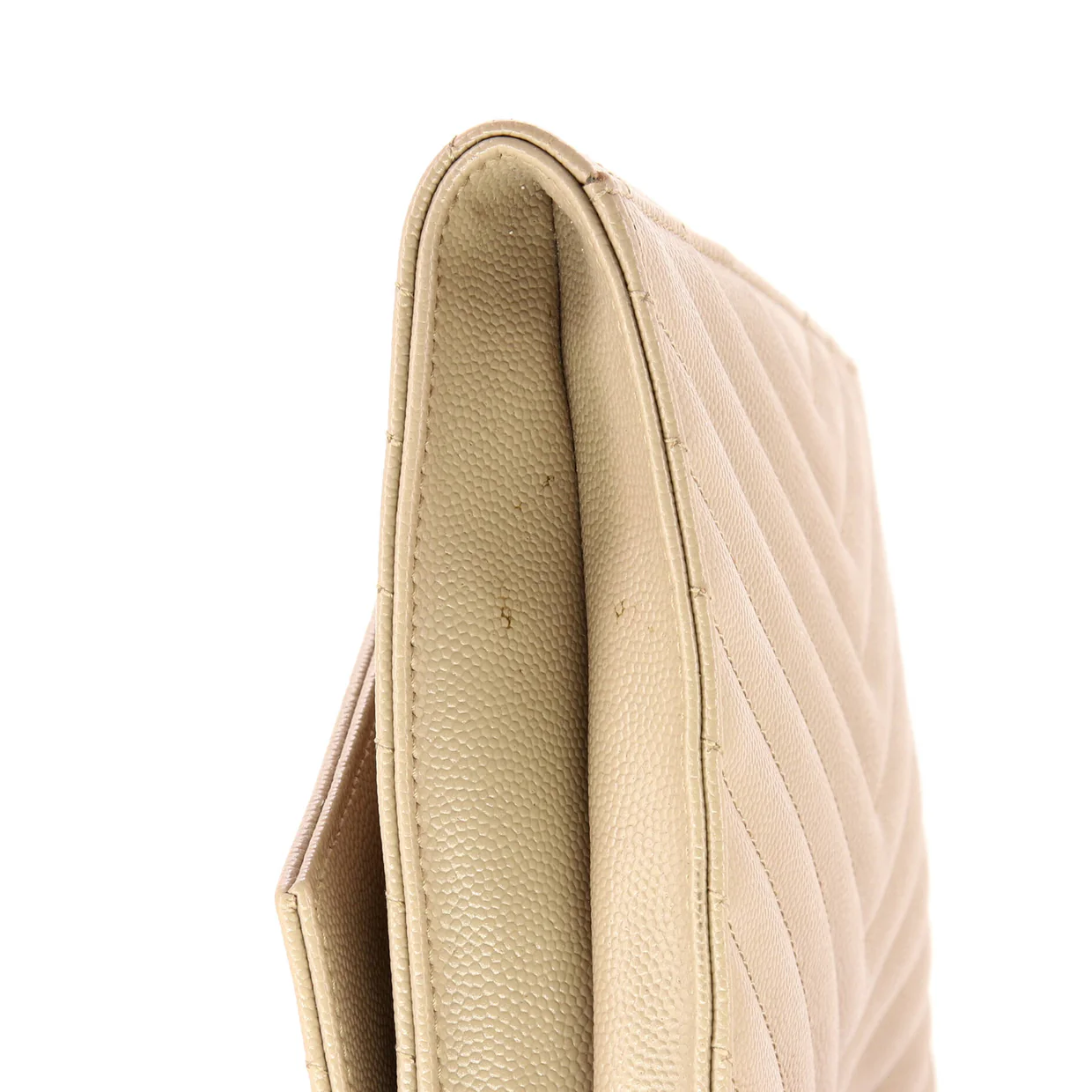 Classic Monogram Envelope Wristlet Clutch Matelasse Chevron Leather - Deep Luxury