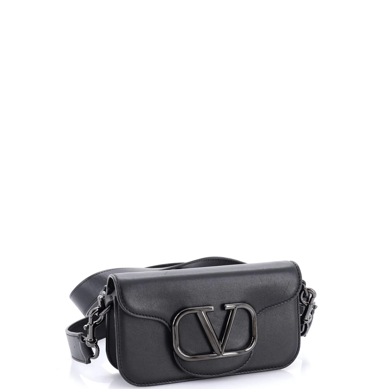 VLogo Flap Shoulder Bag Leather Mini - Deep Luxury