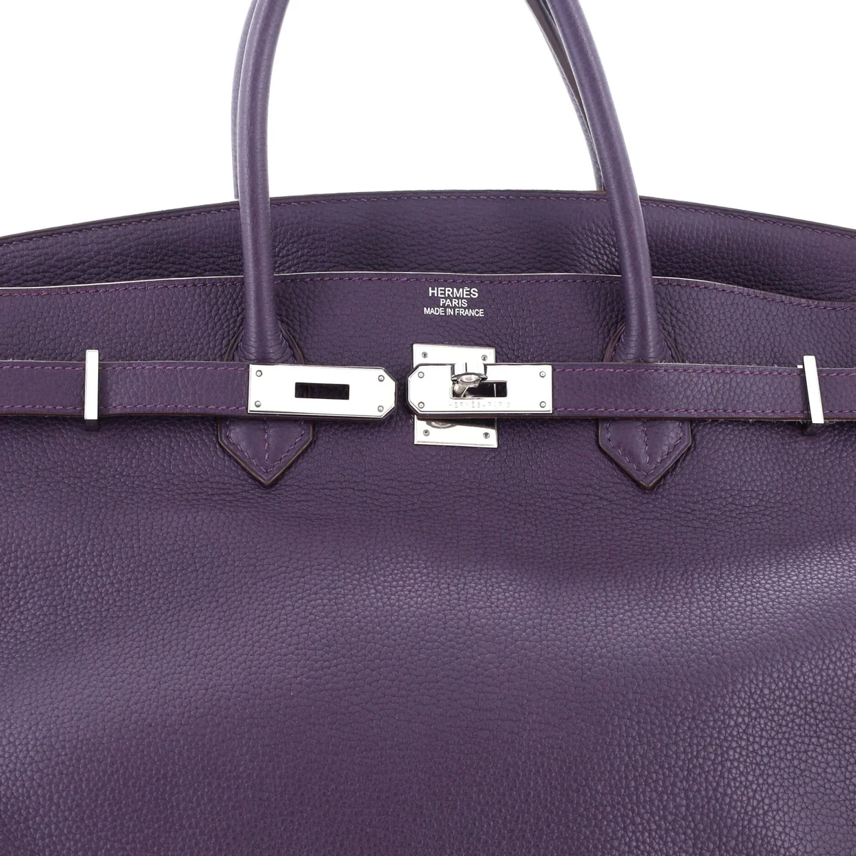 Birkin Handbag Raisin Togo with Palladium Hardware 40 - Deep Luxury