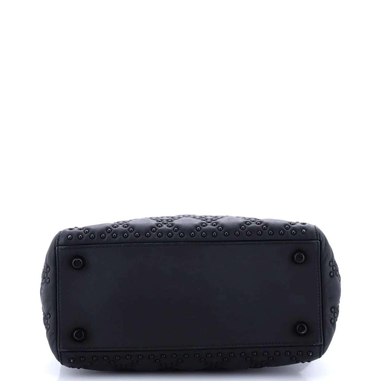 Ultra Matte Supple Lady Dior Bag Cannage Studded Lambskin Medium - Deep Luxury