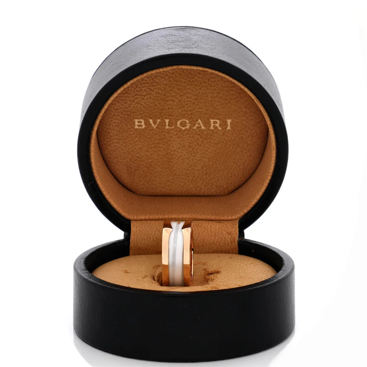 B.Zero1 Two Band Ring 18K Rose Gold and Ceramic - Deep Luxury