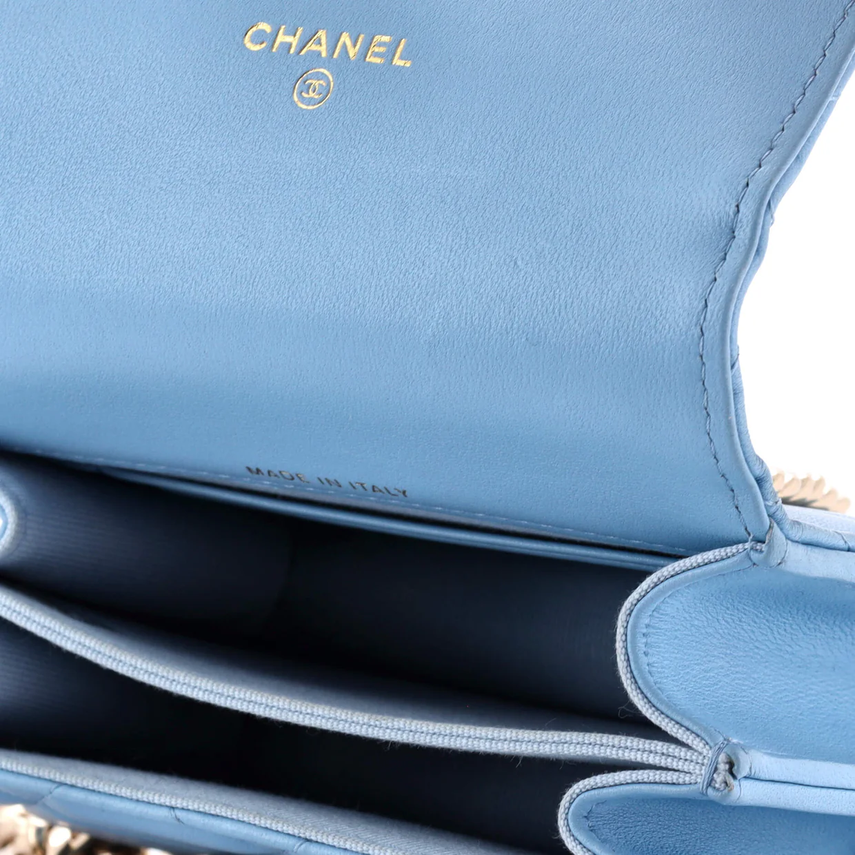 Coco Enamel Top Handle Flap Clutch with Chain Quilted Lambskin - Deep Luxury