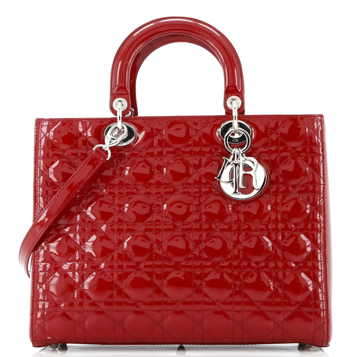 Lady Dior Bag Cannage Quilt Patent Large - Deep Luxury