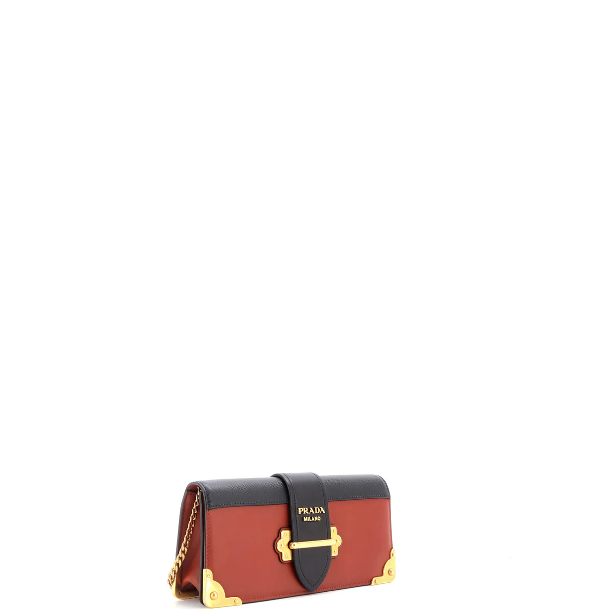Cahier Chain Clutch City Calf and Saffiano - Deep Luxury