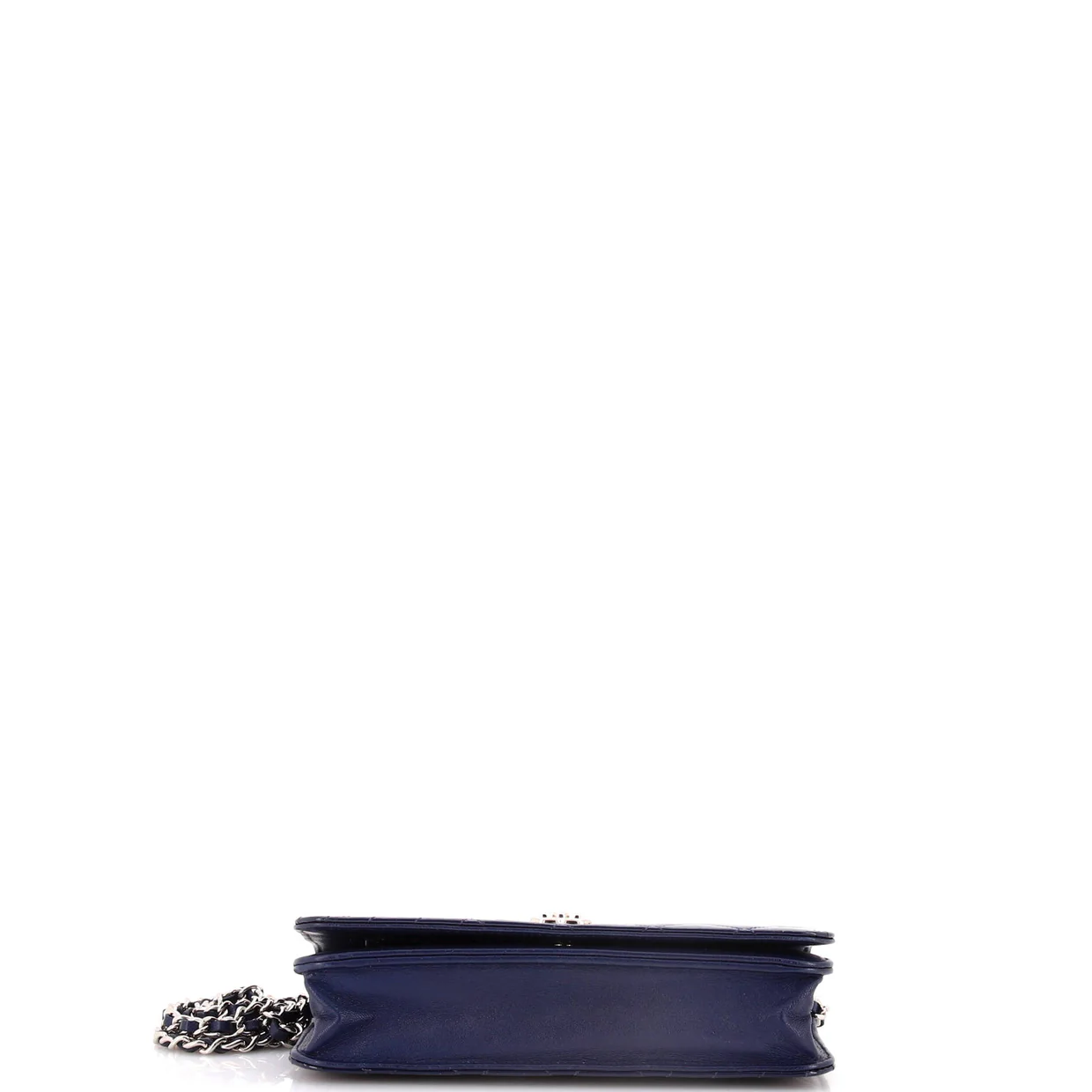Coco Boy Wallet on Chain Quilted Patent - Deep Luxury