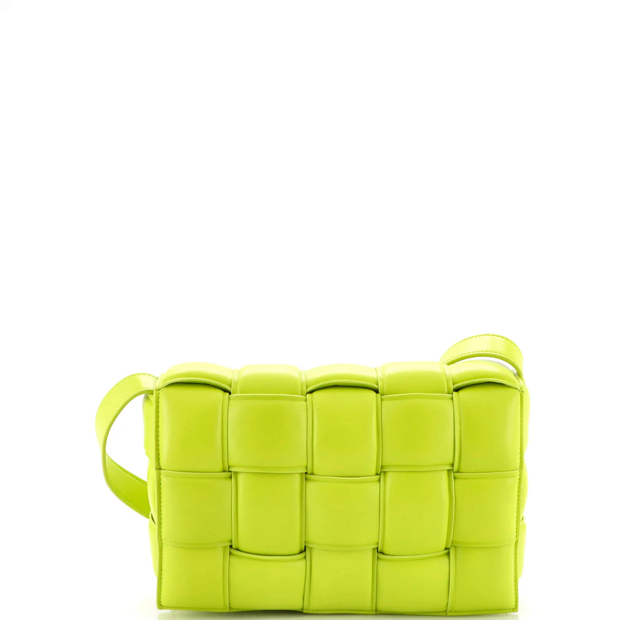 Cassette Crossbody Bag Padded Maxi Intrecciato Leather - Deep Luxury