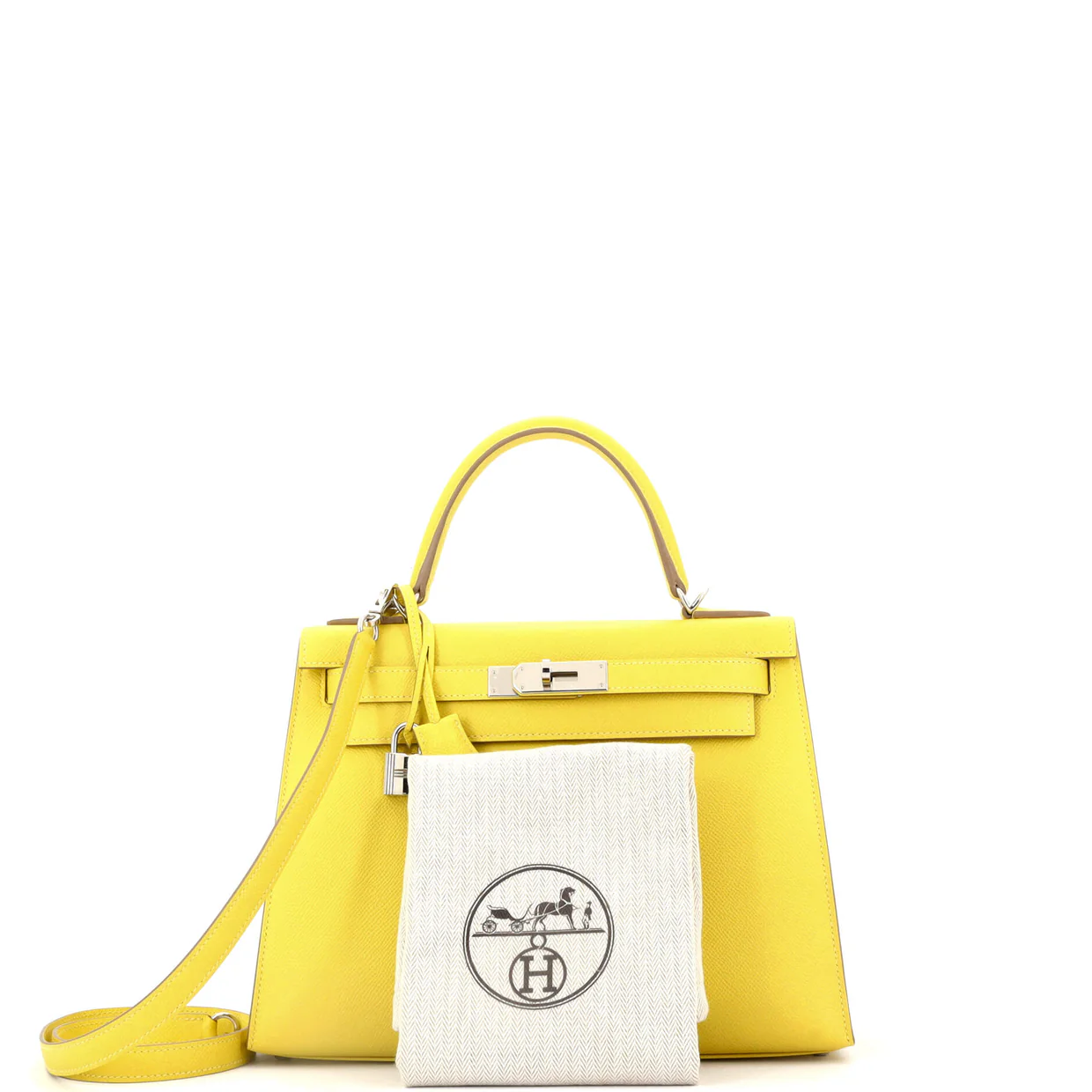 Kelly Handbag Lime Epsom with Palladium Hardware 28 - Deep Luxury