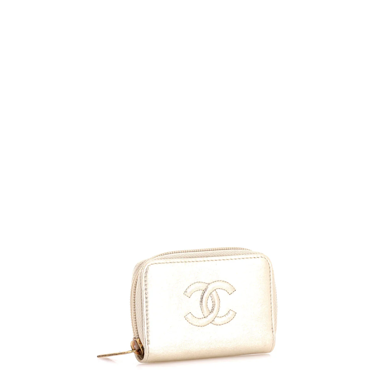 Timeless Zip Around Coin Purse Goatskin Compact - Deep Luxury