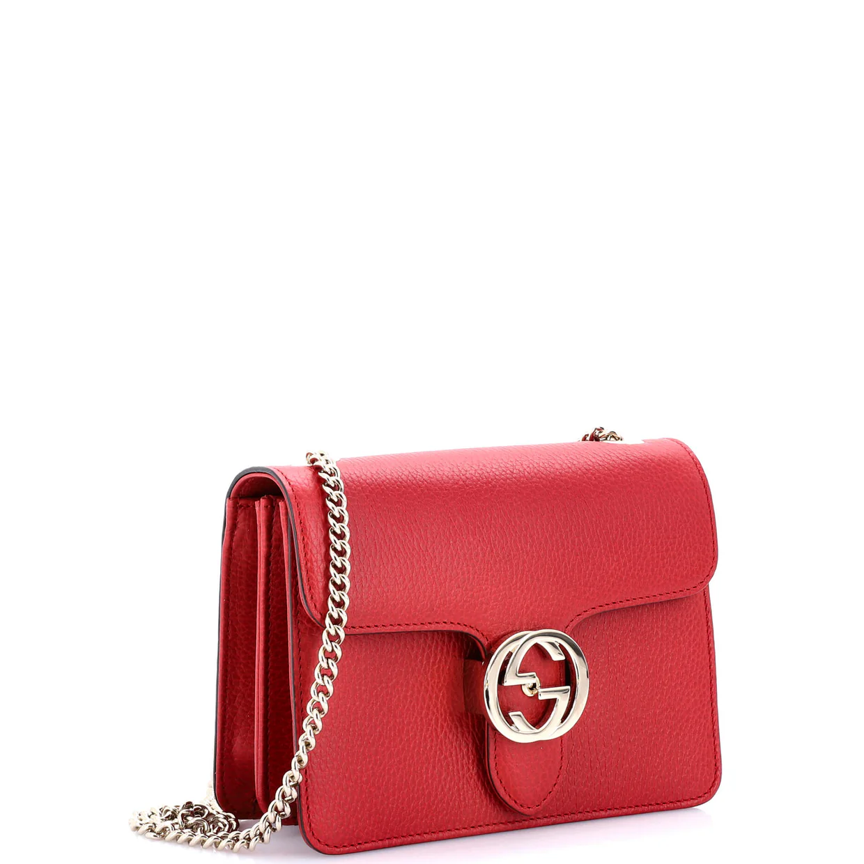 Interlocking Shoulder Bag Leather Small - Deep Luxury