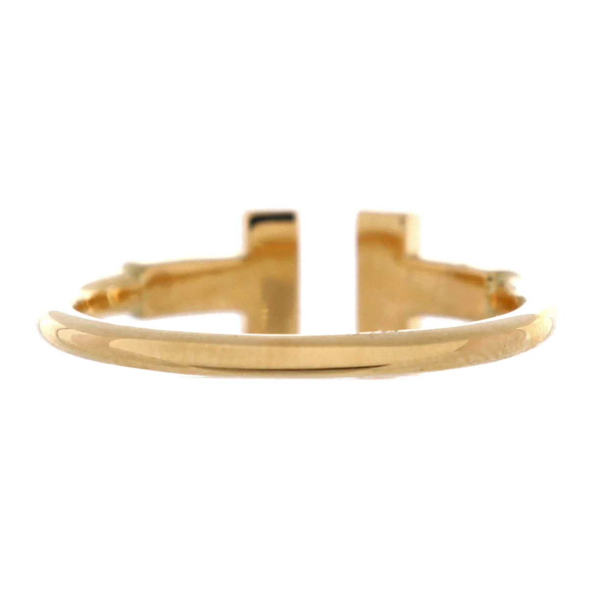 T Wire Ring 18K Yellow Gold with Diamonds - Deep Luxury