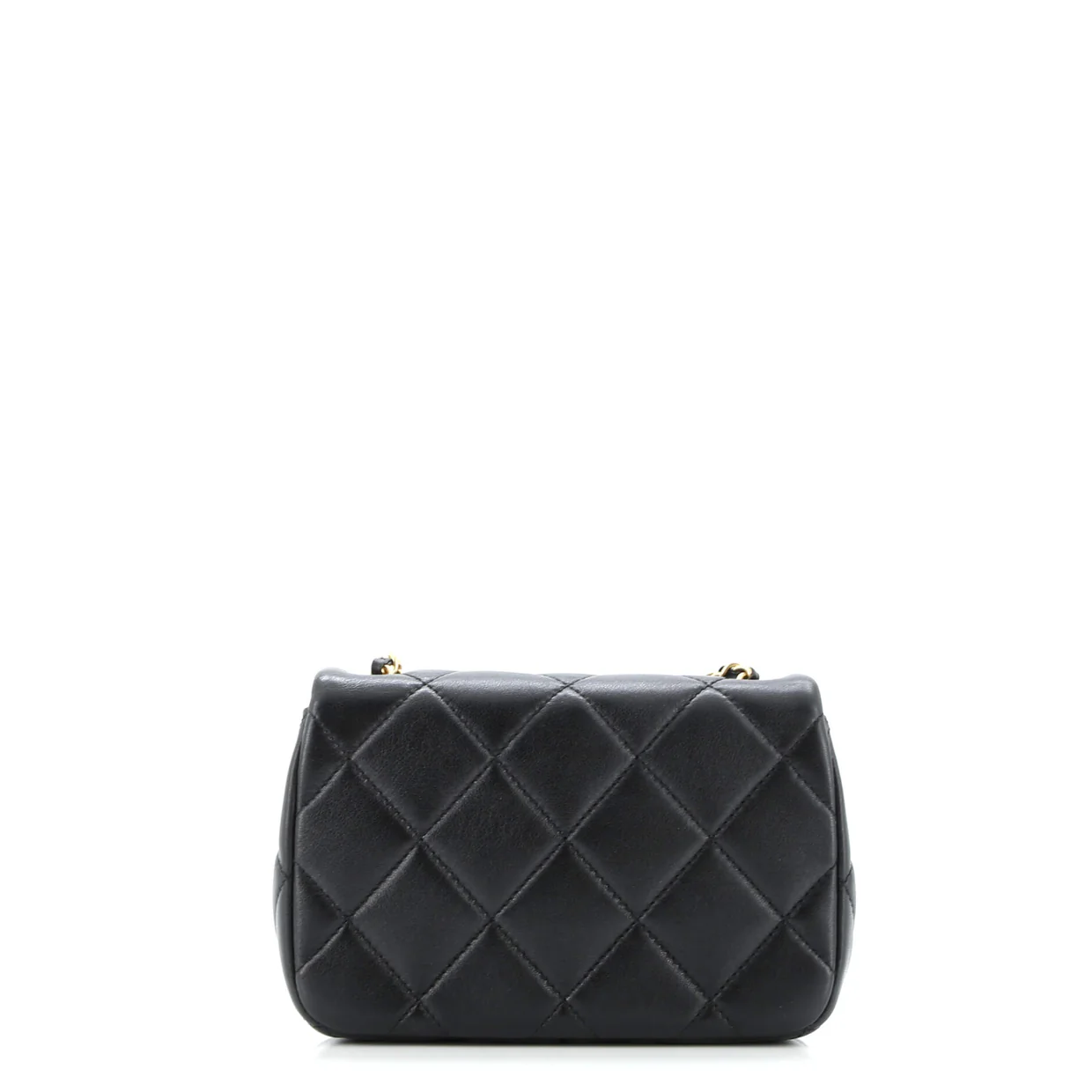 Twin Pearl Adjustable Chain Flap Bag Quilted Lambskin Mini - Deep Luxury