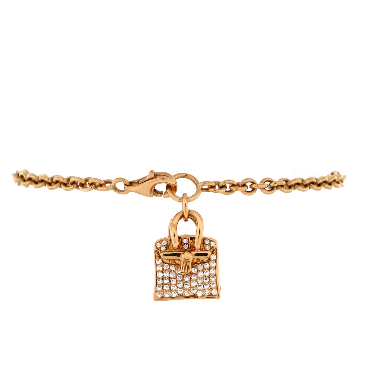 Birkin Amulette Pendant Bracelet 18K Rose Gold and Diamonds - Deep Luxury
