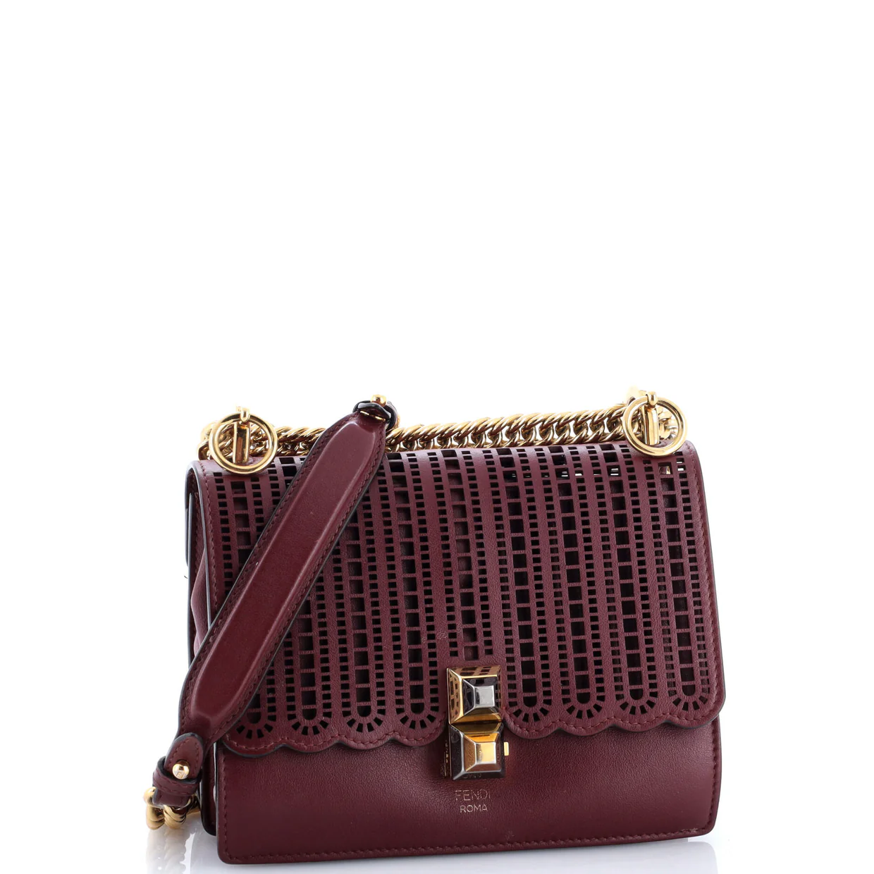 Kan I Bag Laser Cut Leather Small - Deep Luxury