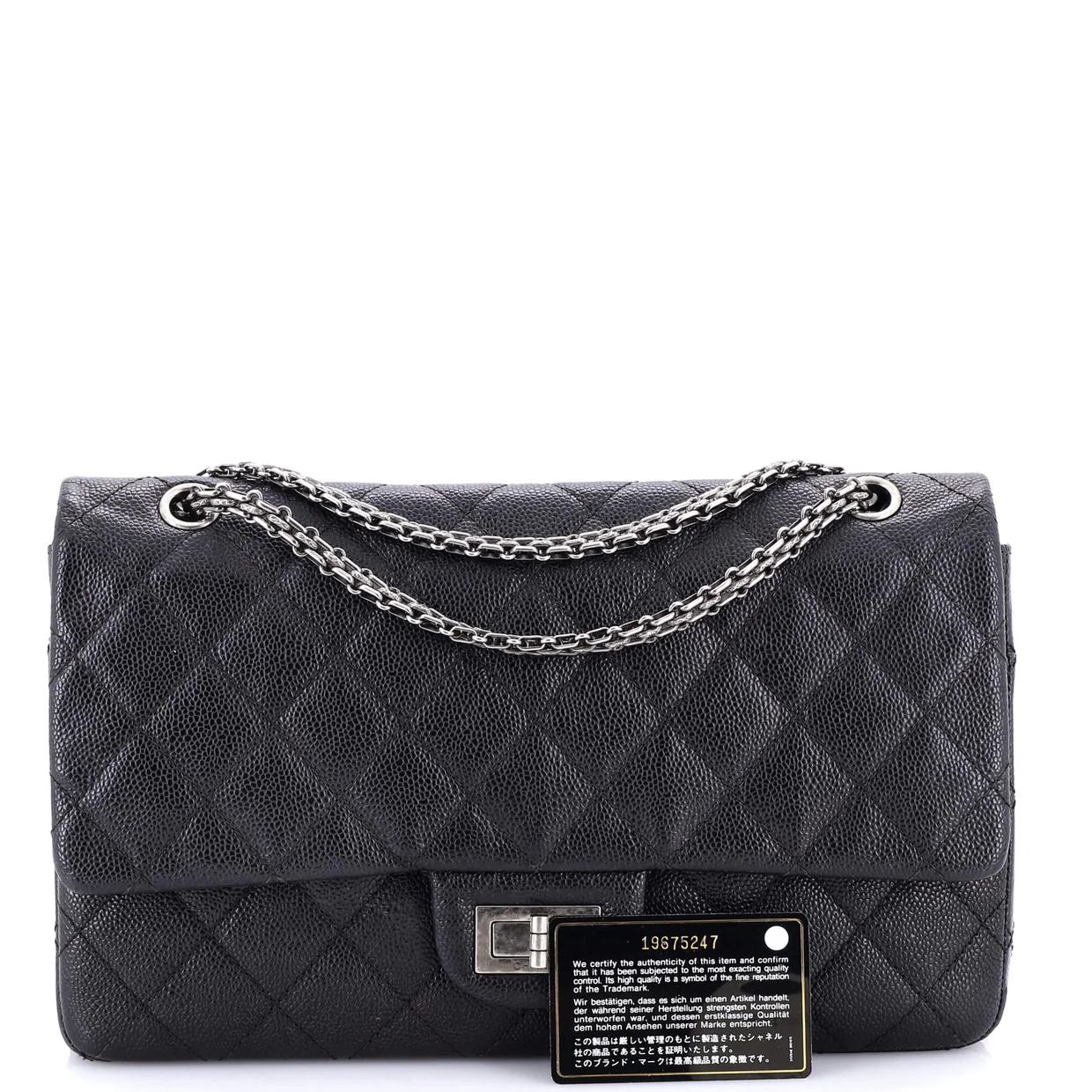 Reissue 2.55 Flap Bag Quilted Caviar 227 - Deep Luxury