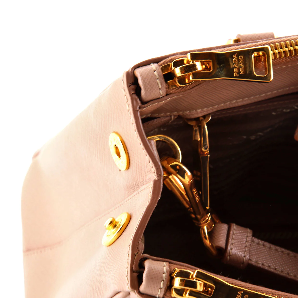 Double Zip Lux Tote Saffiano Leather Mini - Deep Luxury