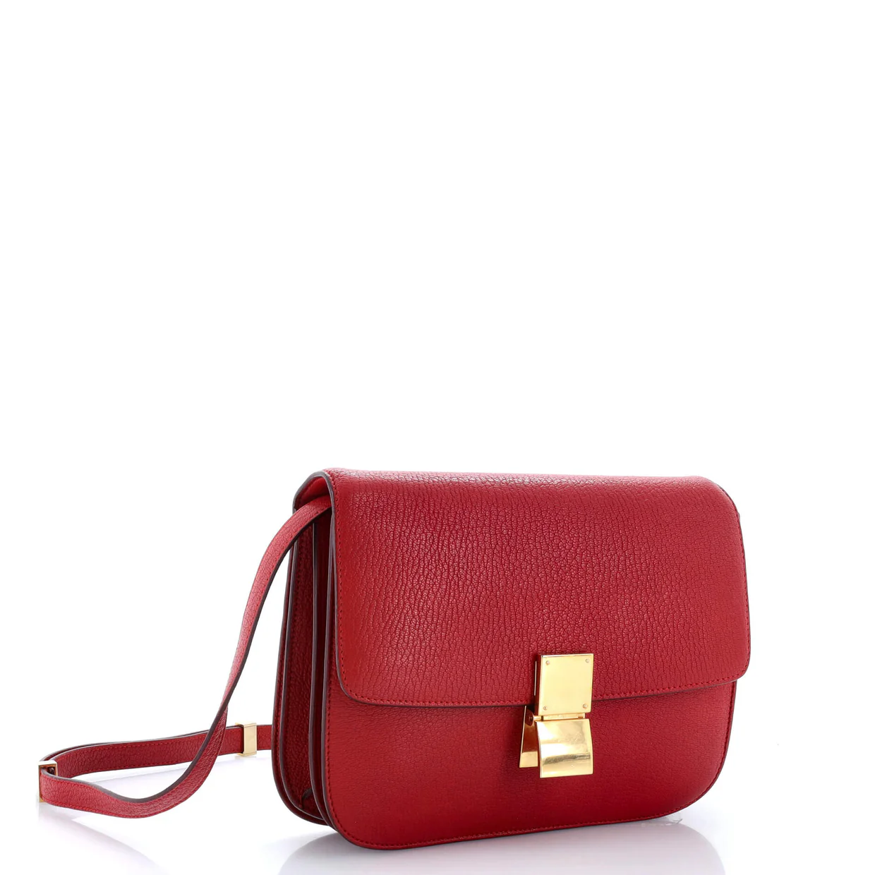 Classic Box Bag Grainy Leather Medium - Deep Luxury