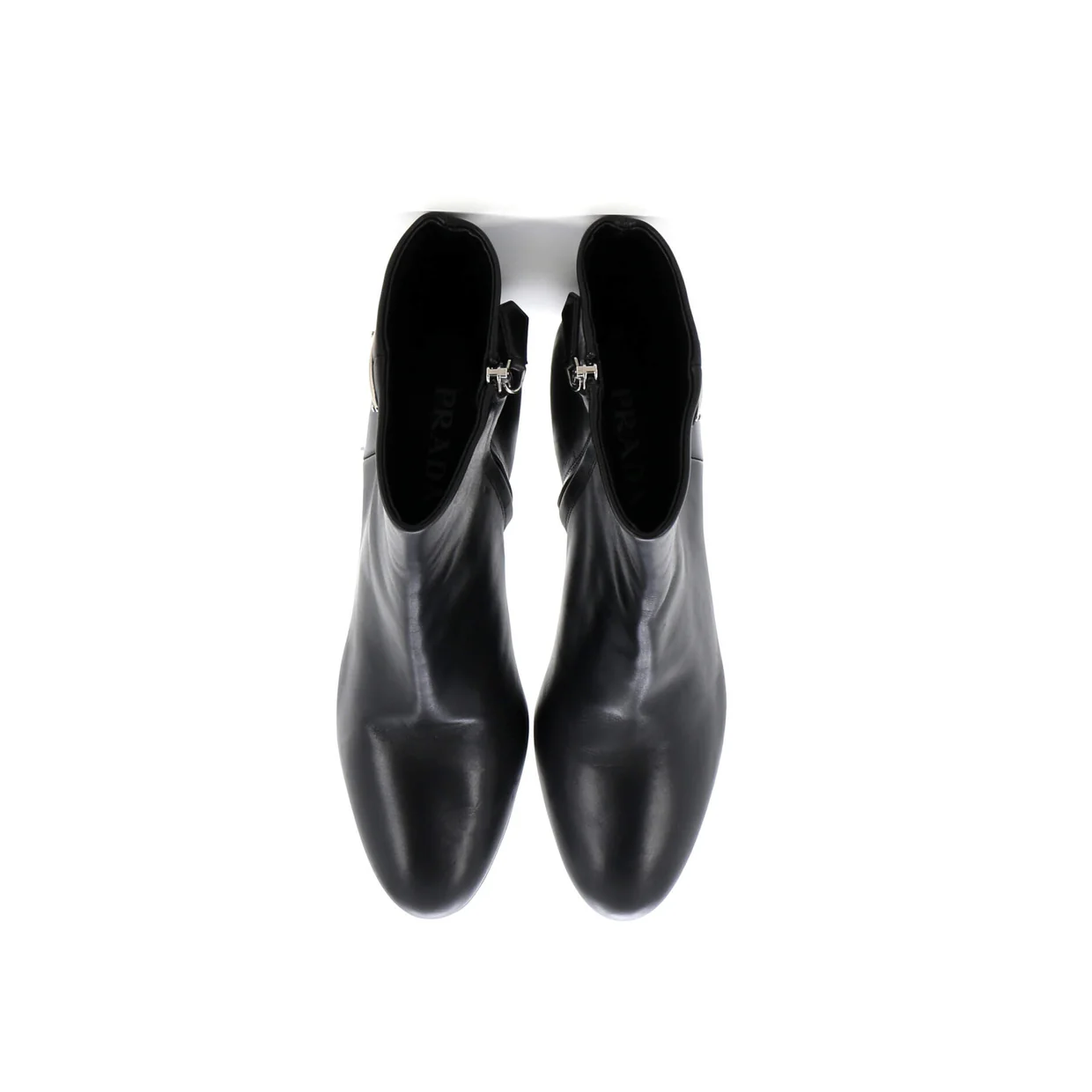 Women's Triangle Logo Ankle Boots Leather - Deep Luxury