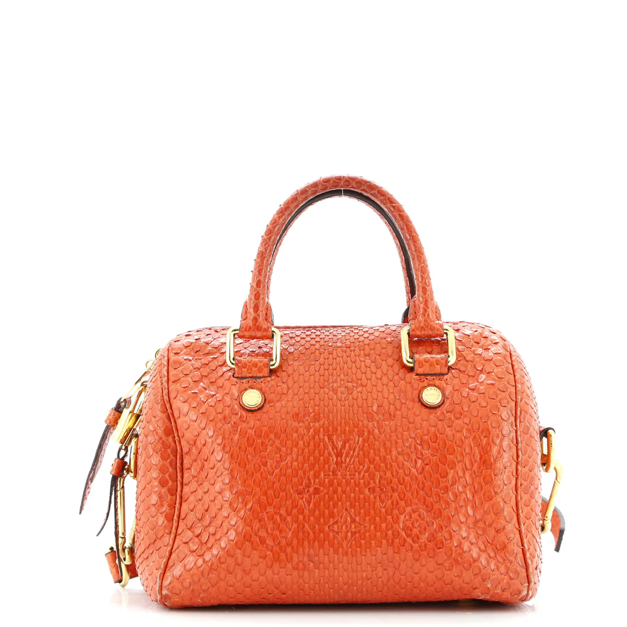 Speedy Bandouliere Bag Monogram Embossed Python 20 - Deep Luxury