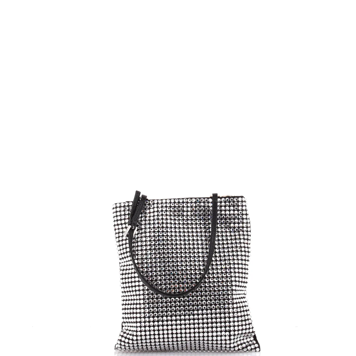 Convertible Open Tote Crystal Embellished Satin Mini - Deep Luxury