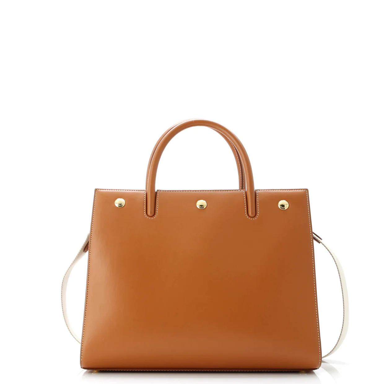 Title Two Handle Tote Leather Small - Deep Luxury