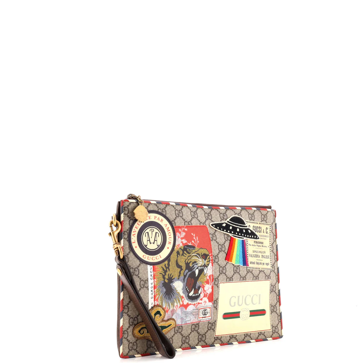 Courrier Pouch GG Coated Canvas with Applique - Deep Luxury