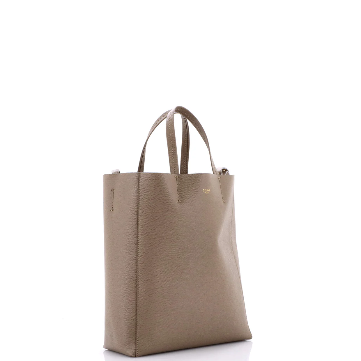 Vertical Cabas Tote Grained Calfskin Small - Deep Luxury