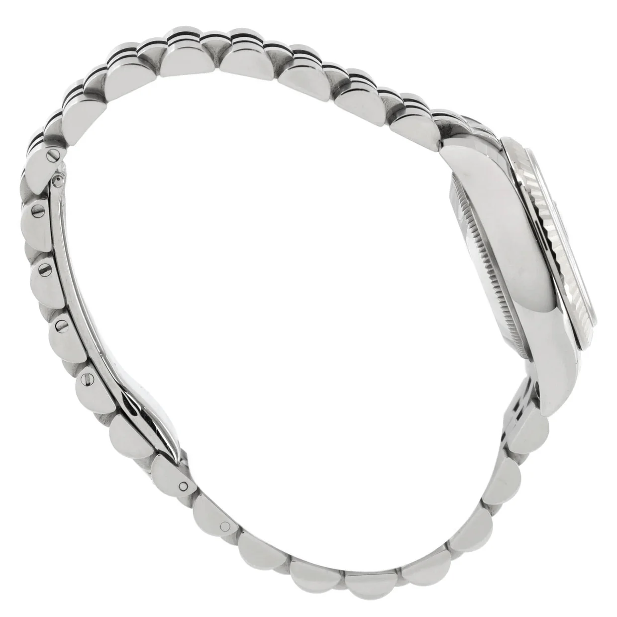 Oyster Perpetual Datejust Automatic Watch Stainless Steel and White Gold with Diamond Markers 26 - Deep Luxury