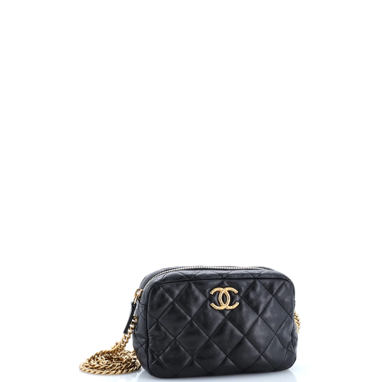 Pillow Crush Camera Bag Quilted Lambskin Mini - Deep Luxury