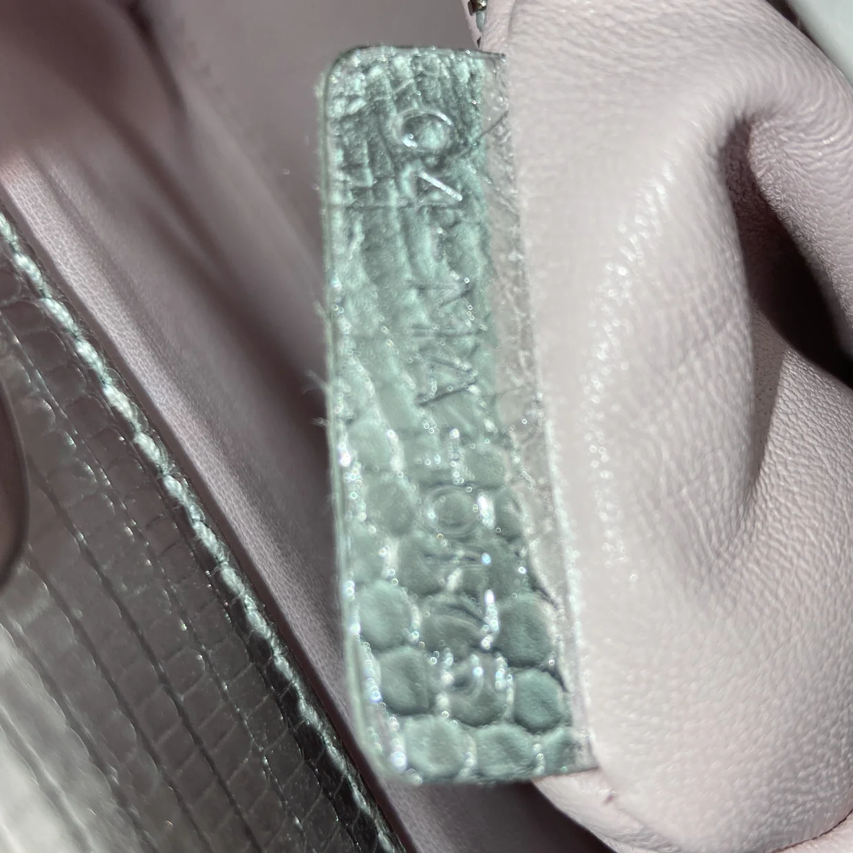 Lady Dior Bag Lizard with Metal Applique Mini - Deep Luxury