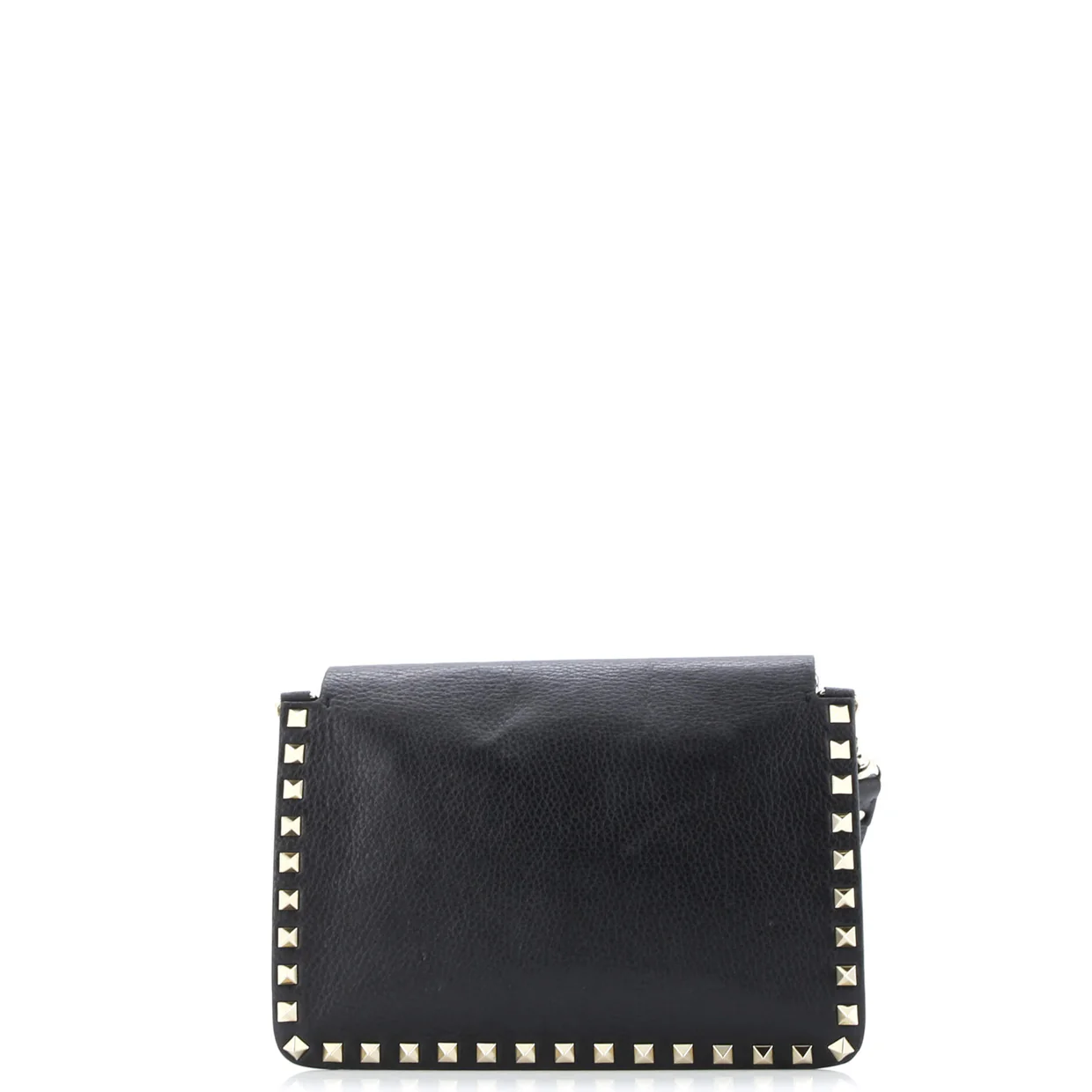 Rockstud Front Handle Flap Bag Leather Small - Deep Luxury