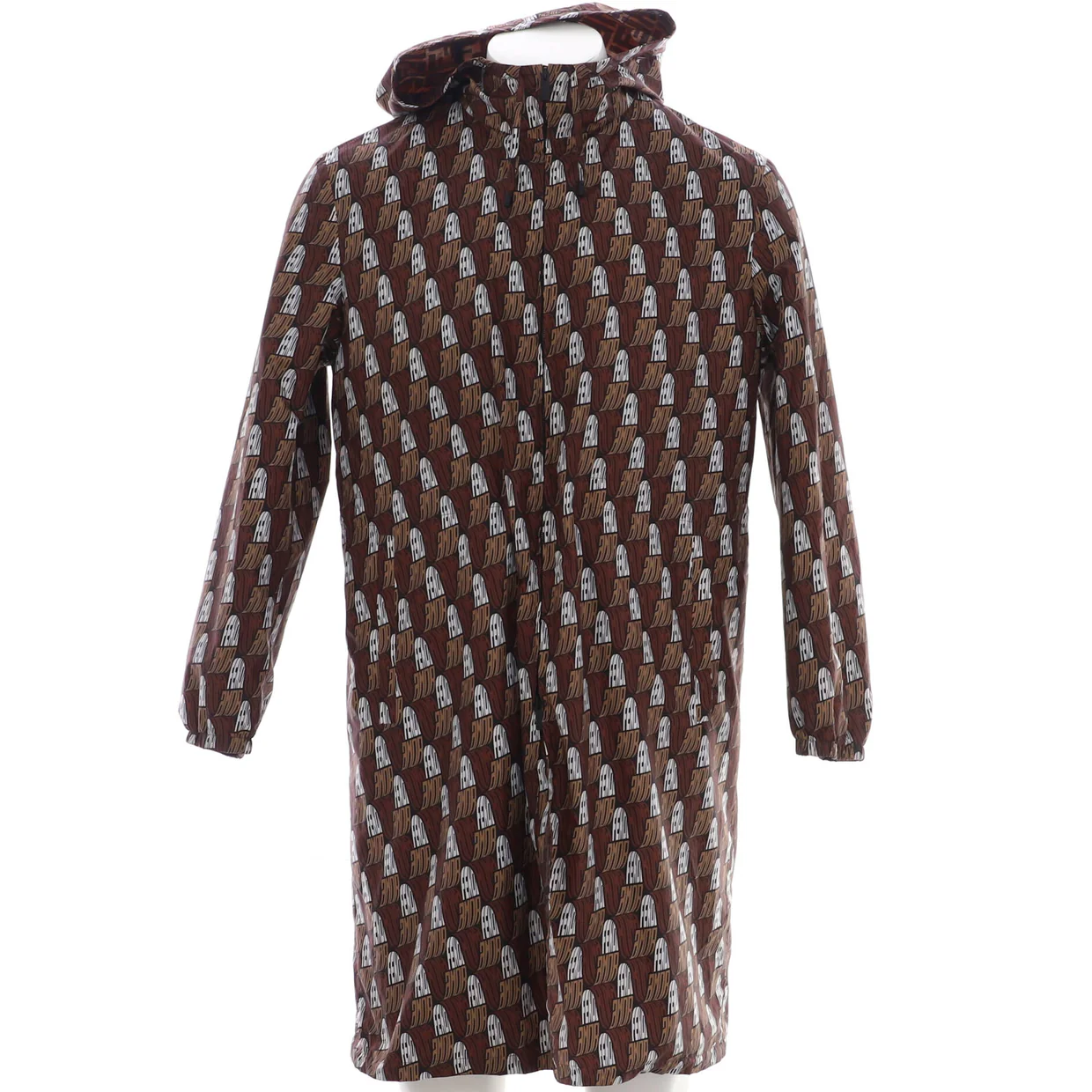 Men's Roma Amor Reversible Hooded Windbreaker Zucca Polyester - Deep Luxury