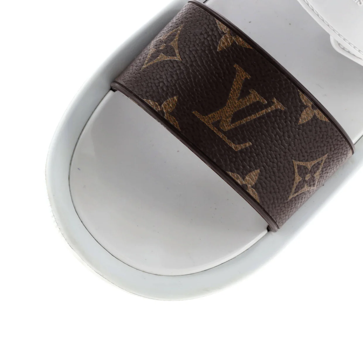 Women's Sunbath Flat Mule Sandals Monogram Canvas and Rubber - Deep Luxury