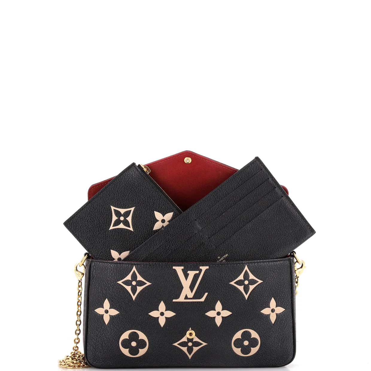 Felicie Pochette Bicolor Monogram Empreinte Giant - Deep Luxury