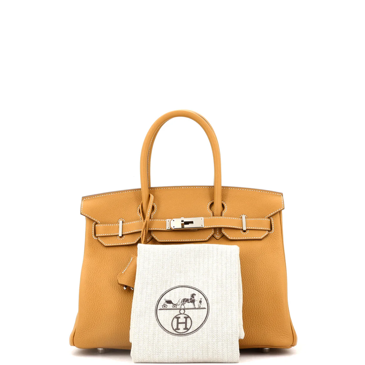 Birkin Handbag Natural Sable Togo with Palladium Hardware 30 - Deep Luxury