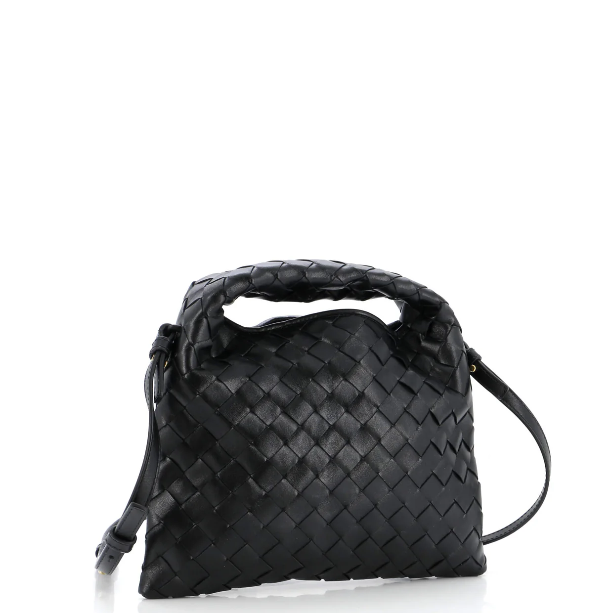 Hop Top Handle Bag Intrecciato Nappa Mini - Deep Luxury