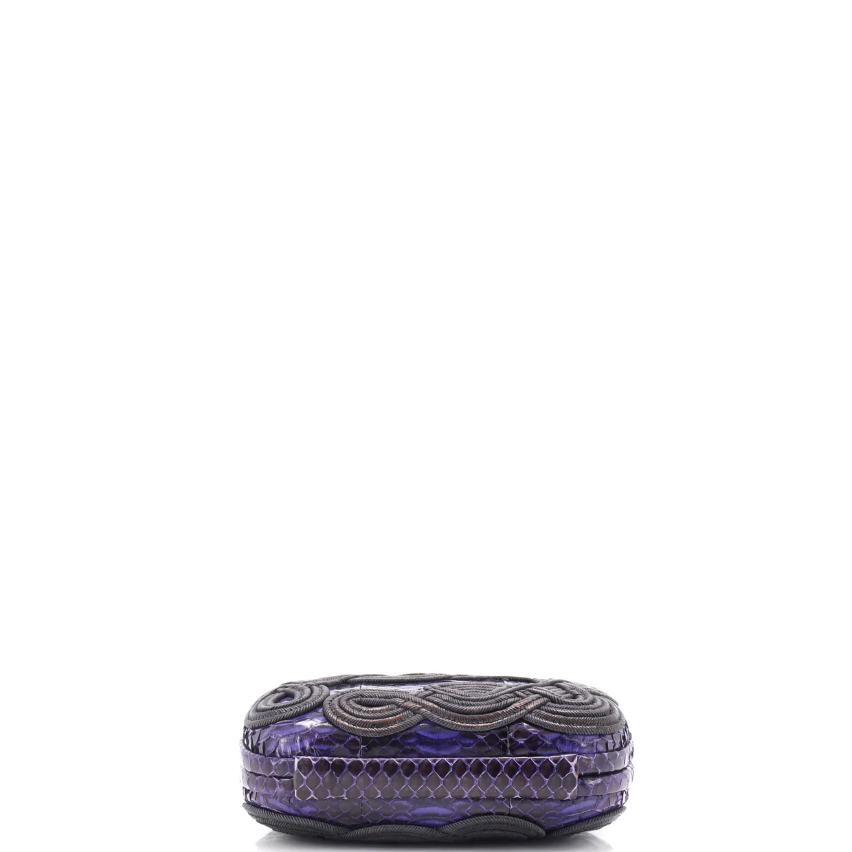 Box Knot Clutch Embellished Snakeskin Small - Deep Luxury