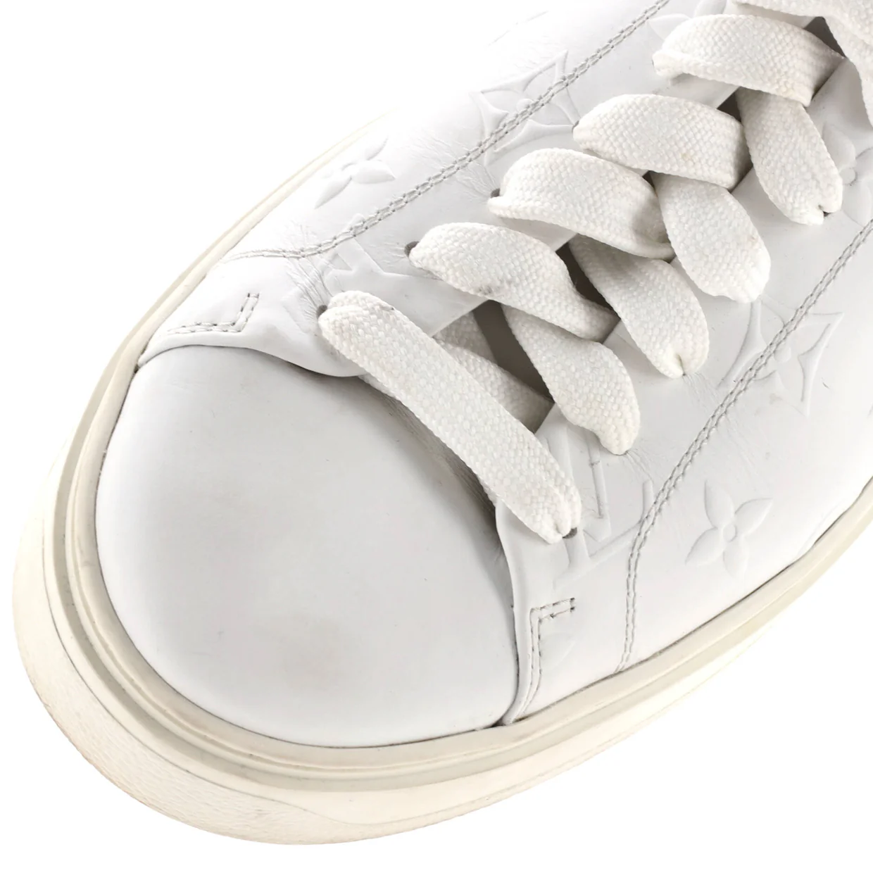 Women's Time Out Sneakers Monogram Embossed Leather - Deep Luxury
