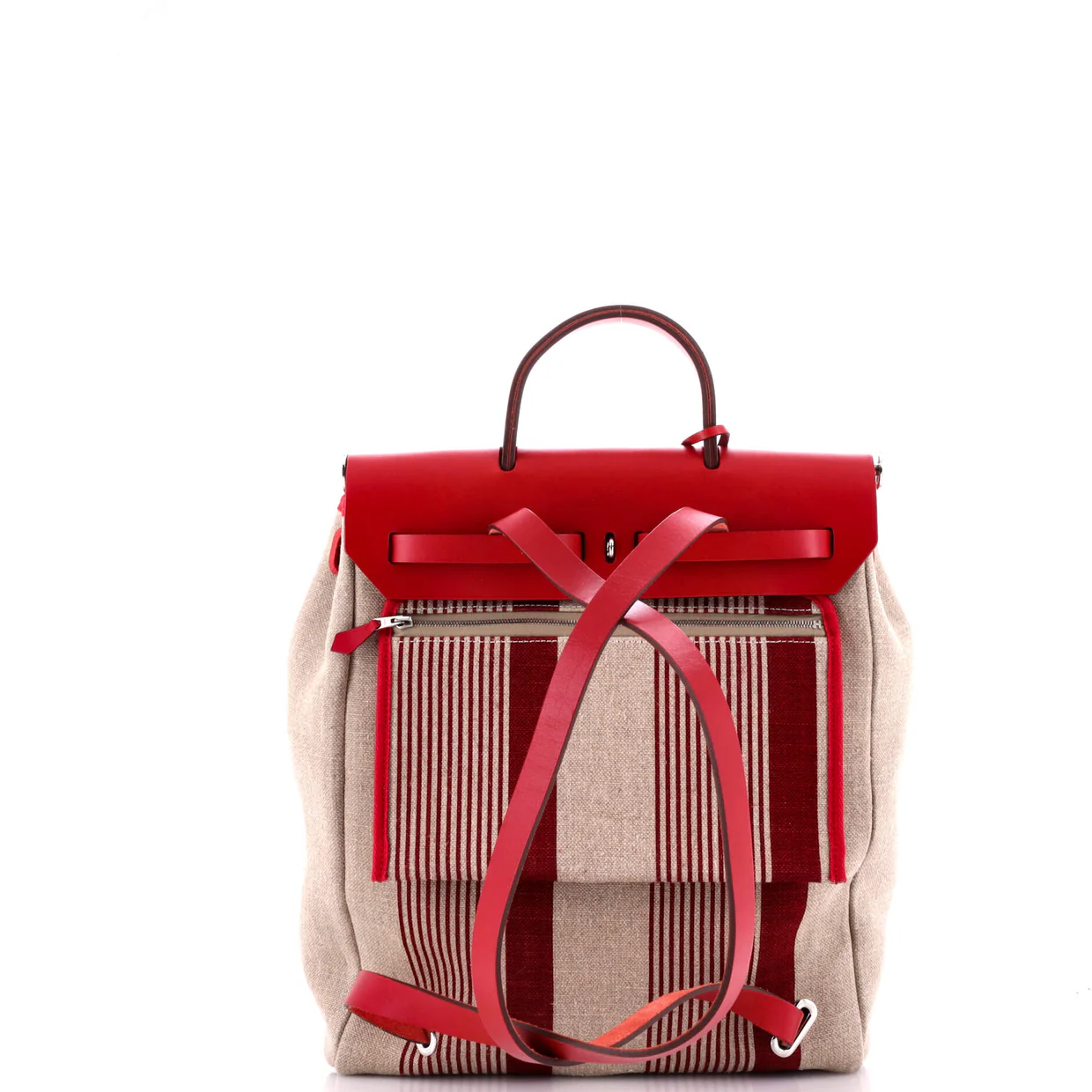 Herbag A Dos Zip Backpack H Vibration Toile and Leather - Deep Luxury