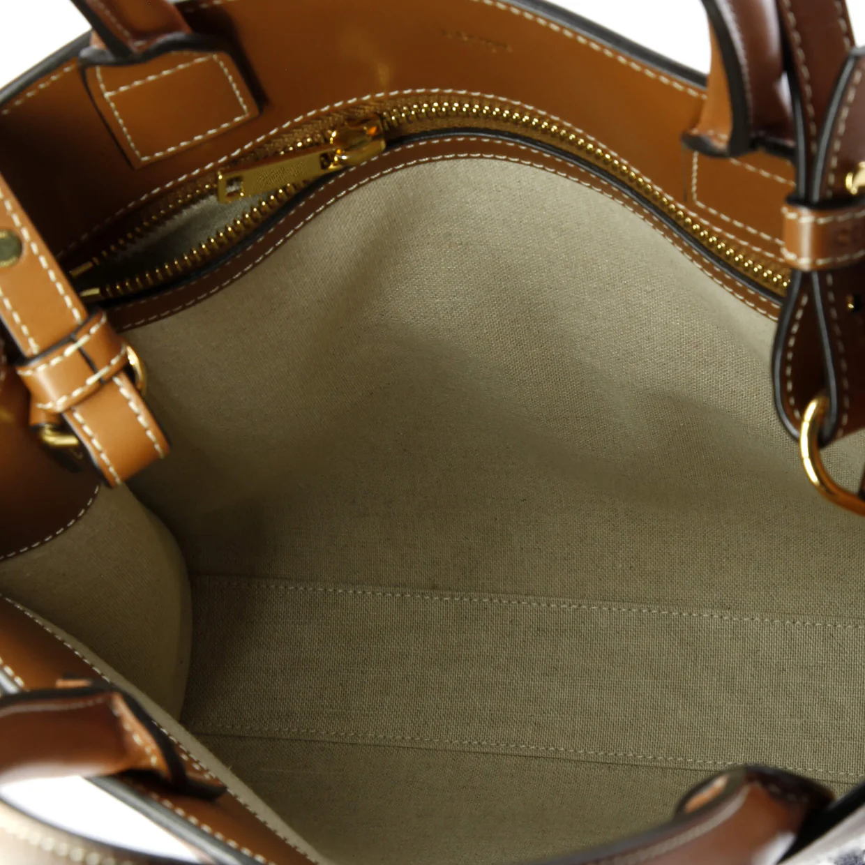 Vertical Cabas Tote Logo All Over Textile Small - Deep Luxury