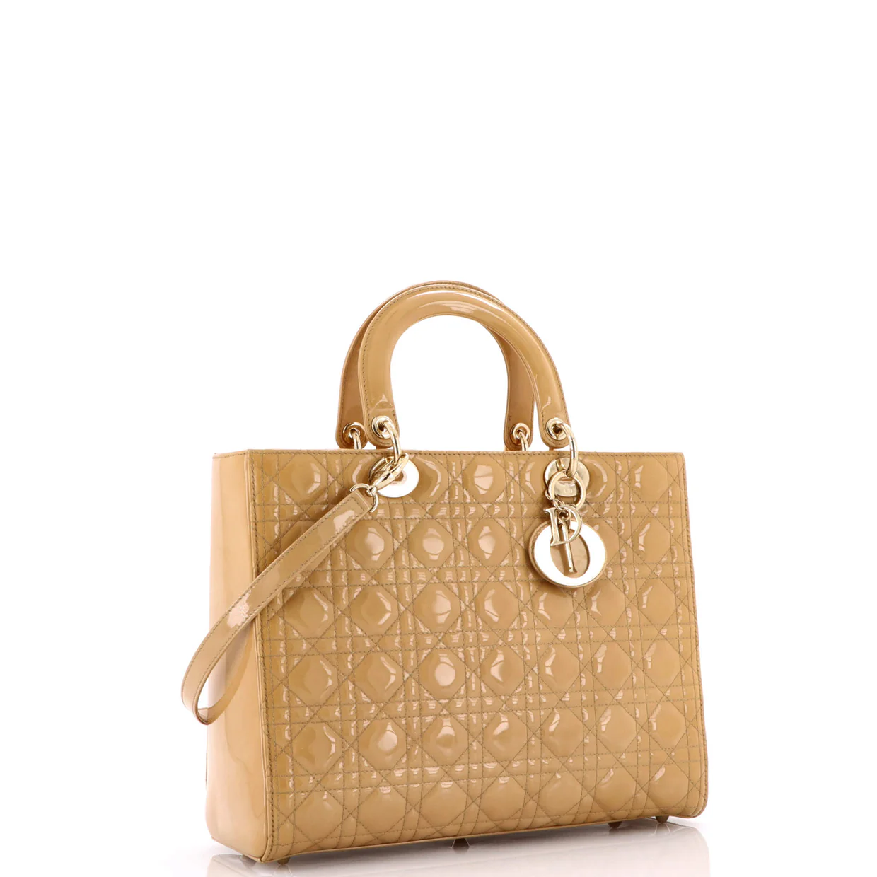 Lady Dior Bag Cannage Quilt Patent Large - Deep Luxury