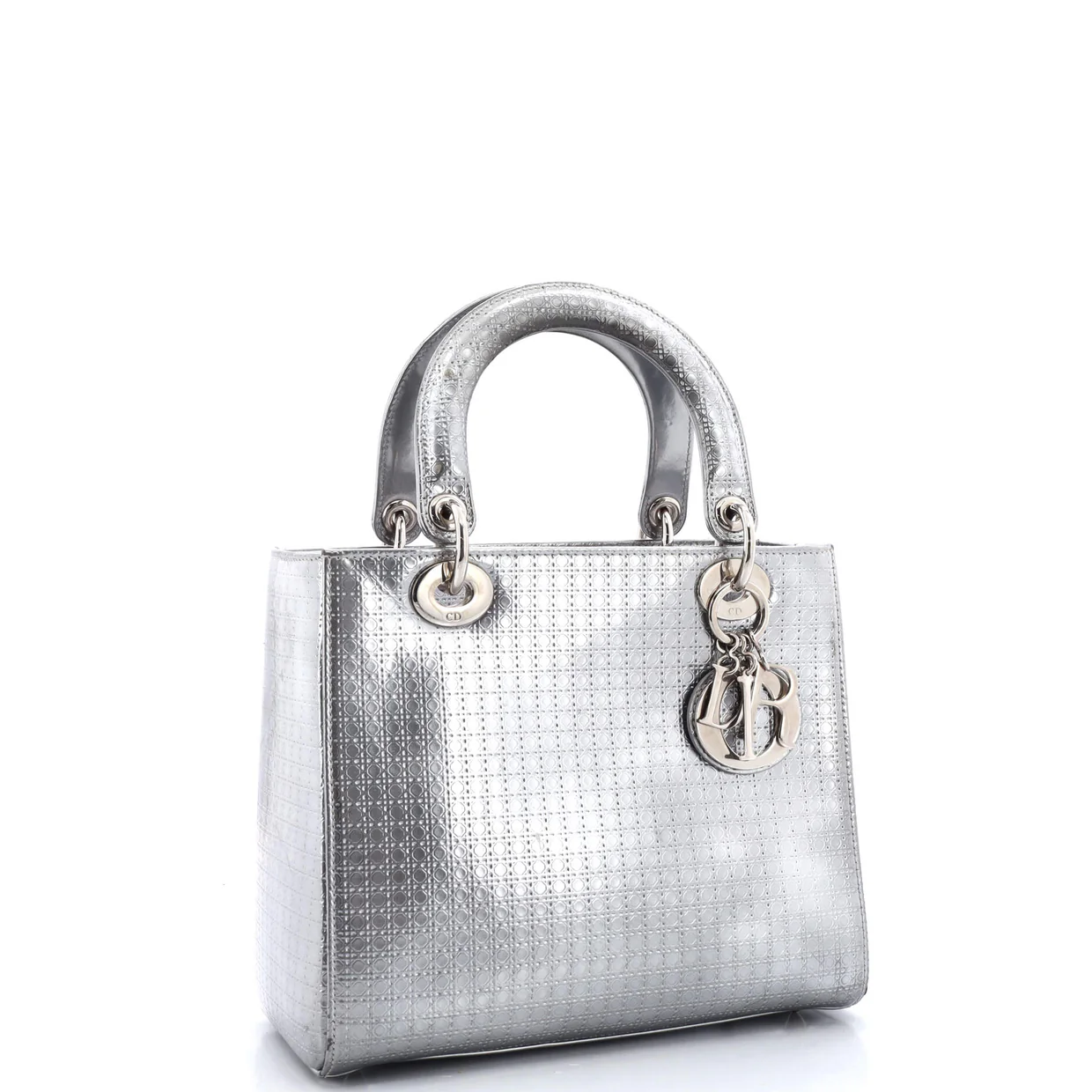 Lady Dior Bag Micro Cannage Metallic Calfskin Medium - Deep Luxury