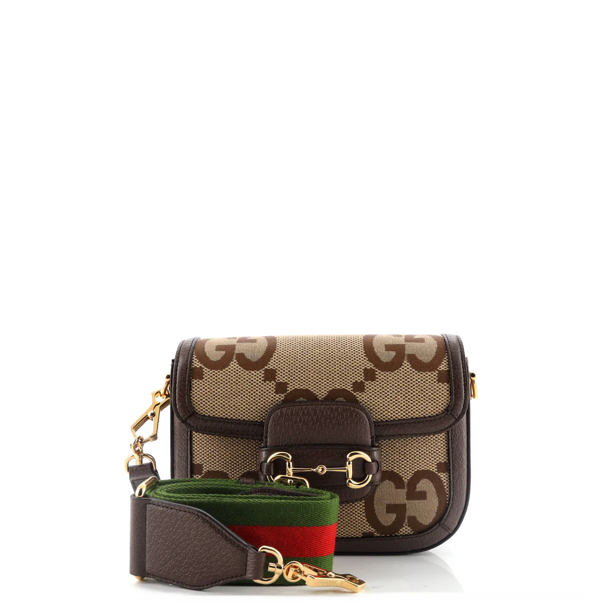 Horsebit 1955 Shoulder Bag Jumbo GG Canvas Mini - Deep Luxury