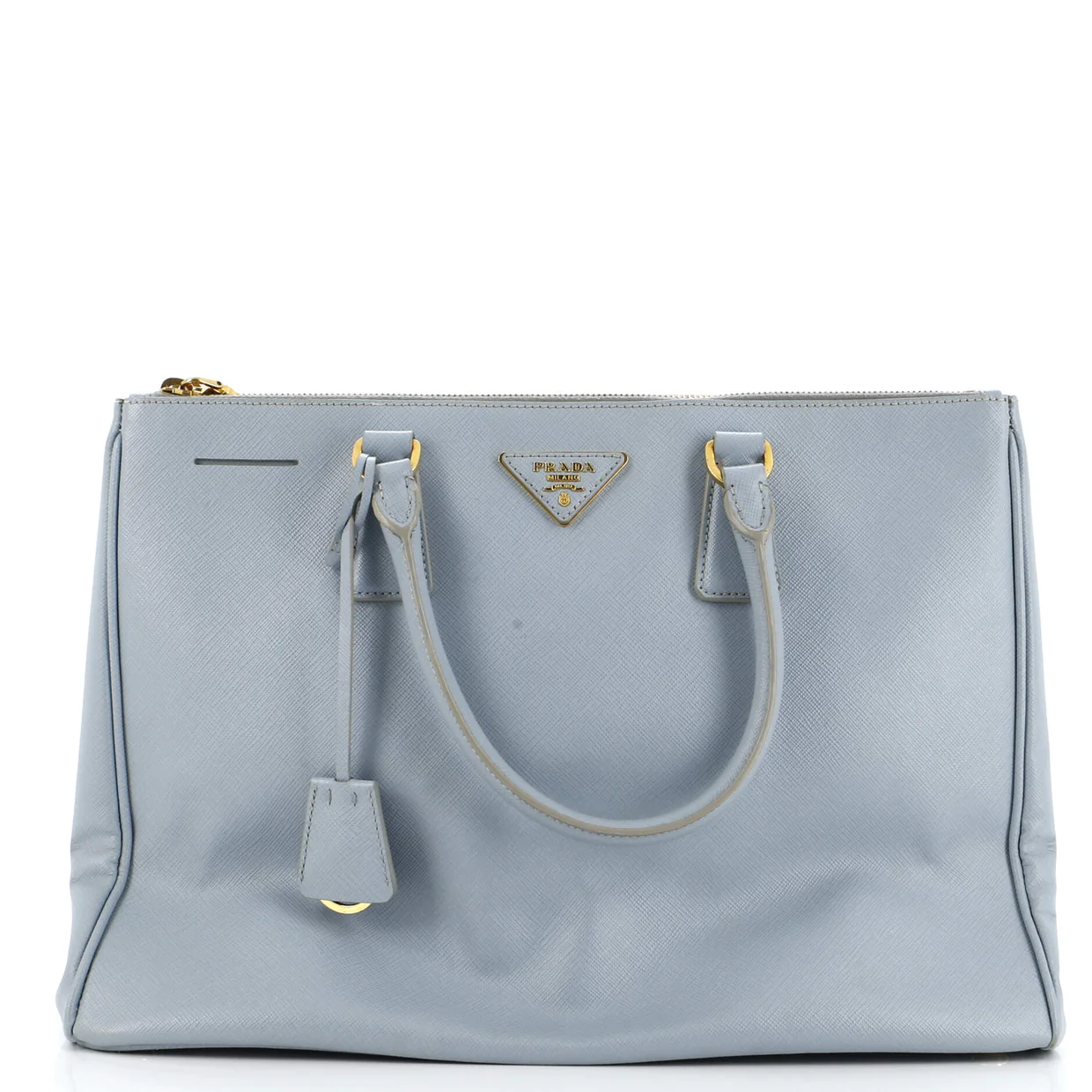 Double Zip Lux Tote Saffiano Leather Large - Deep Luxury