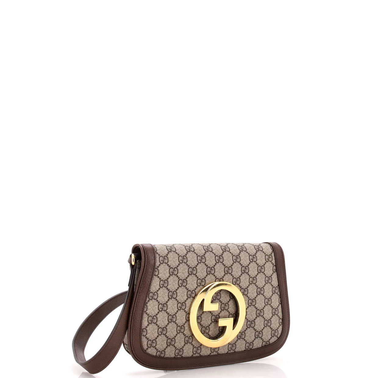 Blondie NM Chain Flap Bag GG Coated Canvas Small - Deep Luxury