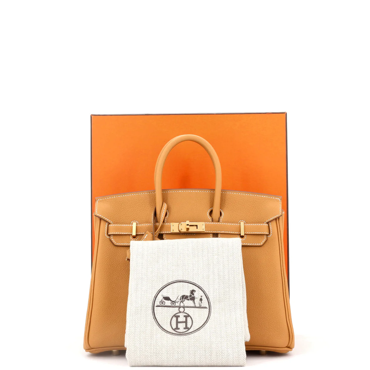 Birkin Handbag Natural Sable Maurice with Gold Hardware 25 - Deep Luxury