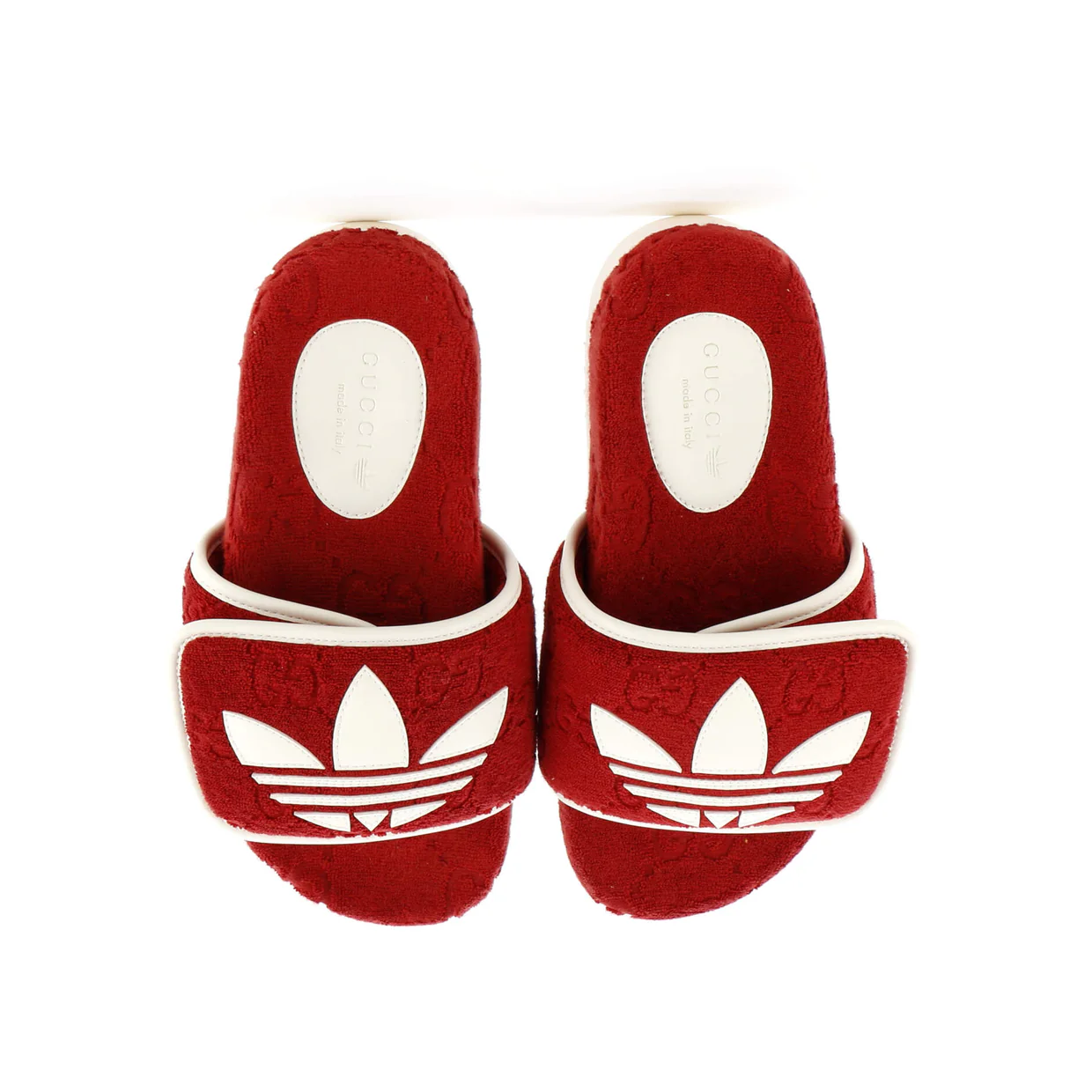 x Adidas Women's Platform Slide Sandals Terry Cloth - Deep Luxury