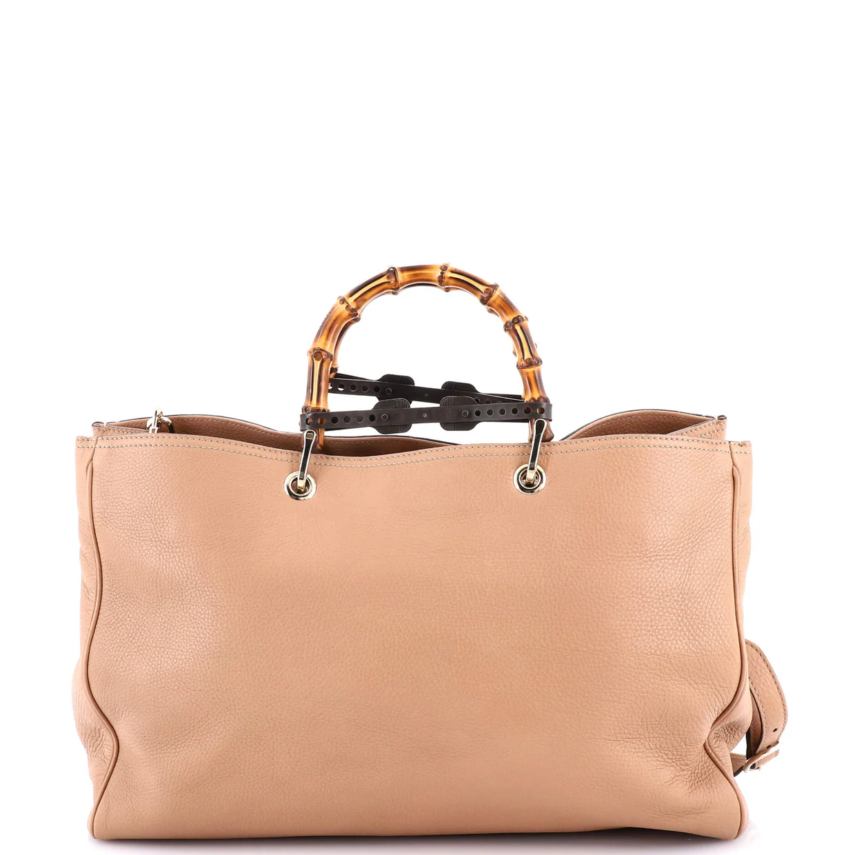 Bamboo Shopper Tote Leather Large - Deep Luxury